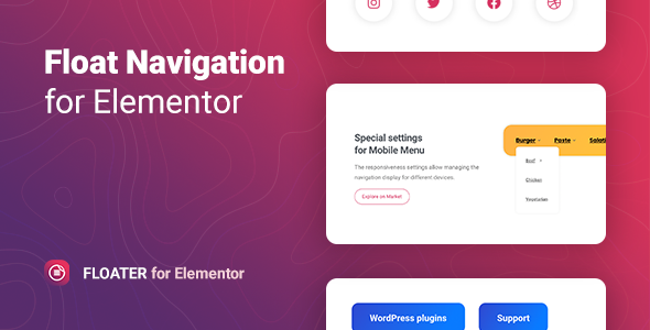 Floater – Elementor 粘性导航菜单