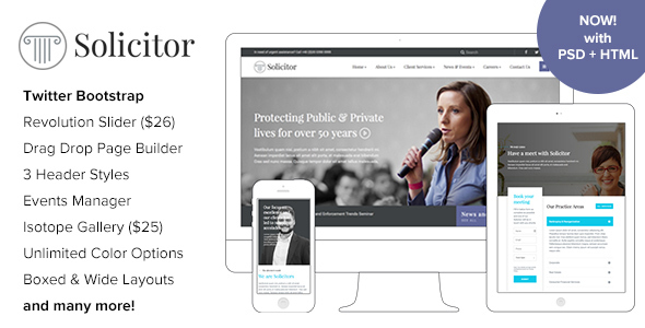 Solicitor - Law Business Responsive WordPress Theme 2 Solicitor - Law Business Responsive WordPress Theme